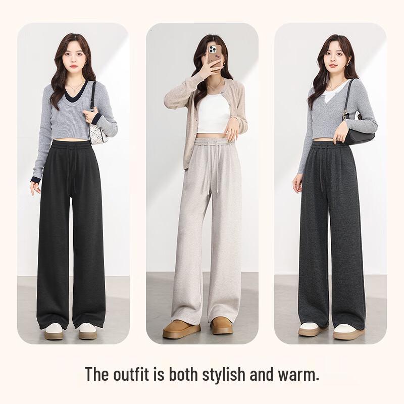 Baleno Women's Fleece-Lined Wide-Leg Trousers