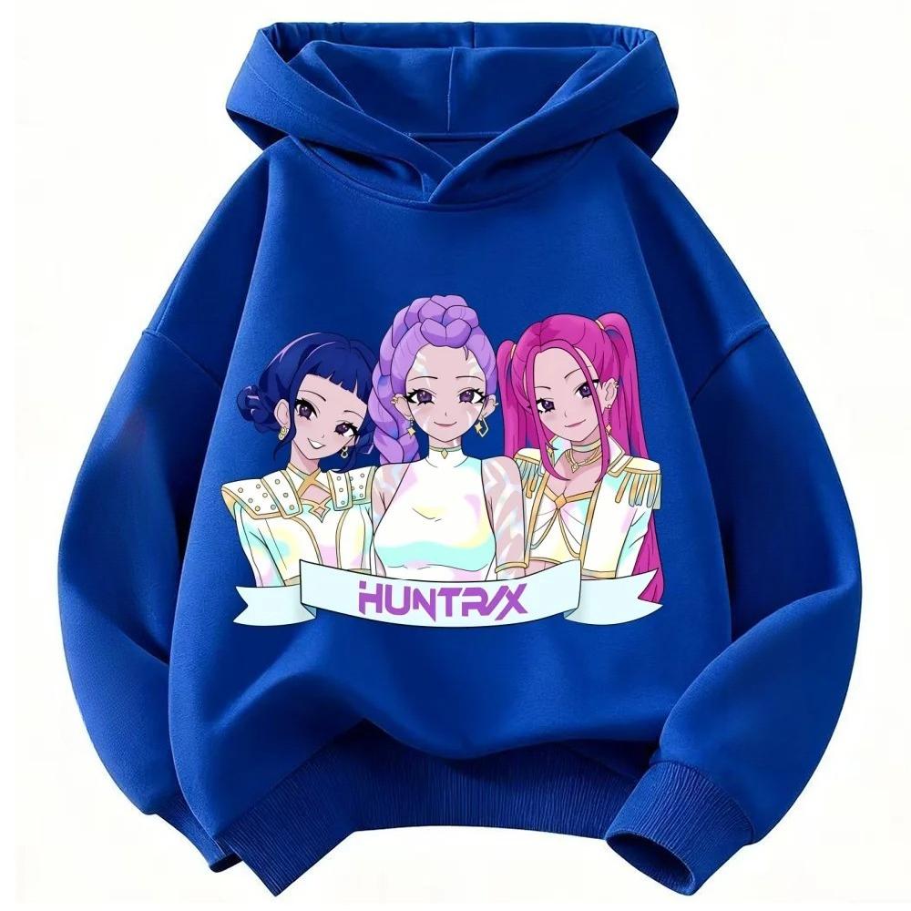 Kpop Mikina s kapucí pro děti Devil Hunter pro muže a ženy, Pohodlná dětská mikina s kapucí na podzim a zimu