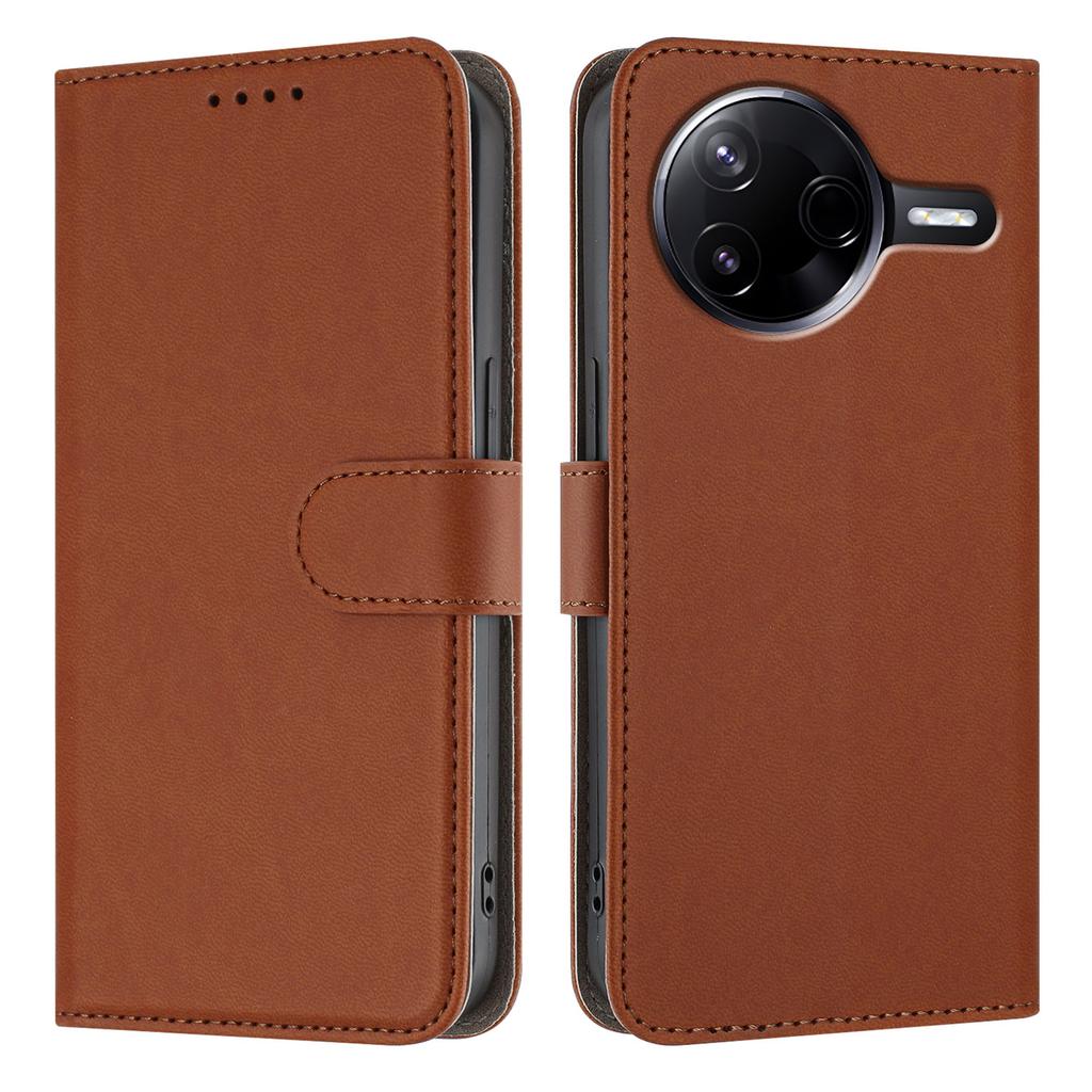 For Xiaomi Poco F7 Ultra 5G/Xiaomi Redmi K80 5G/Xiaomi Redmi K80 Pro 5G/Xiaomi Poco F7 Pro 5G Leather Case Solid Color Phone Cover with Wallet