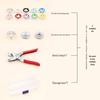 Five-Claw Snap Button Installation Set: No-Sew Rivets with Hand Press Pliers for Male-Female Multifunctional Concealed Fasteners