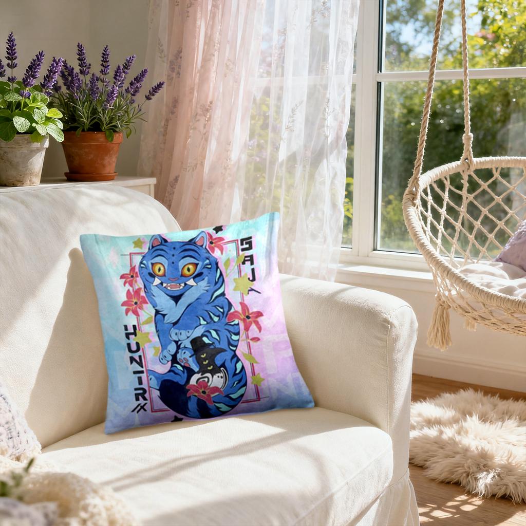 Linen Printed Pillowcase, Home Decoration Pillowcase, Easy To Clean, 18*18in Pillowcase, Suitable For Sofa, Car, Bed