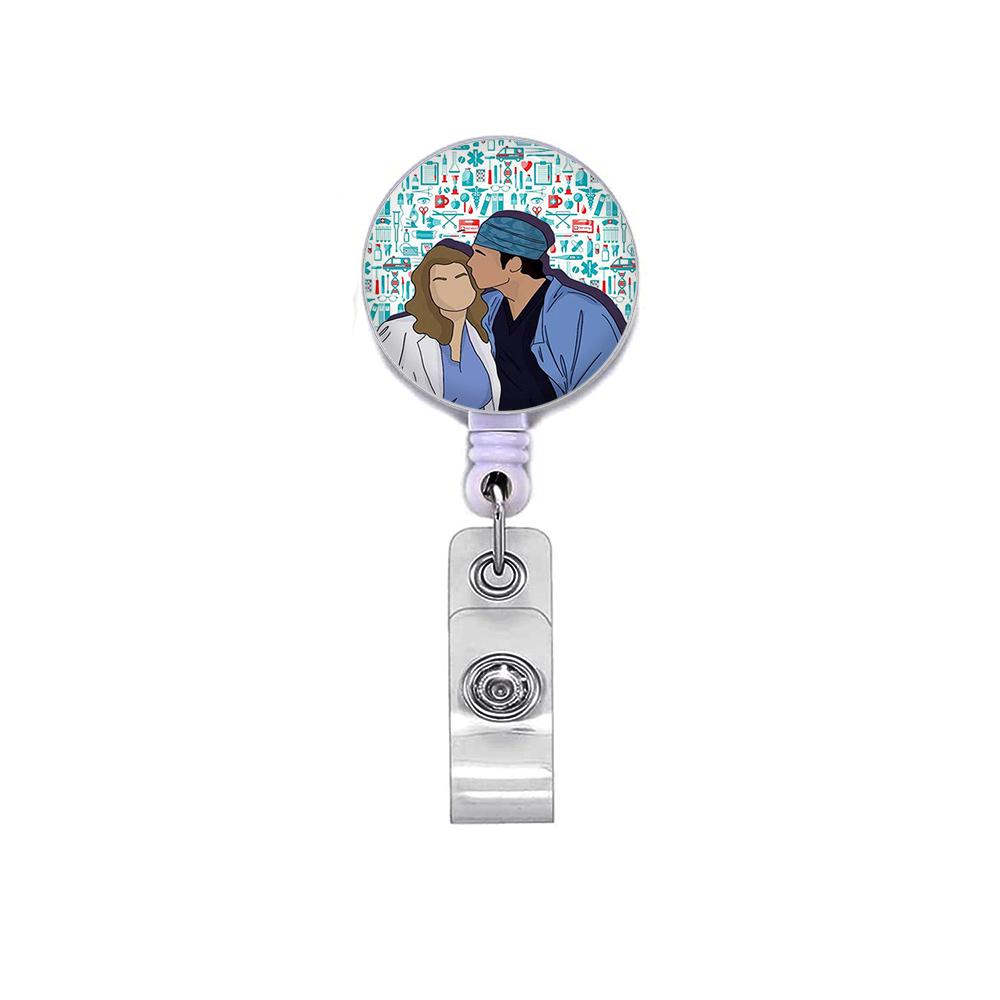 

Grey s Anatomy Nurse Doctor High Quality Silicone Retractable Hospital Badge Holder Reel Cute Cartoon Id Card Holder Keychains