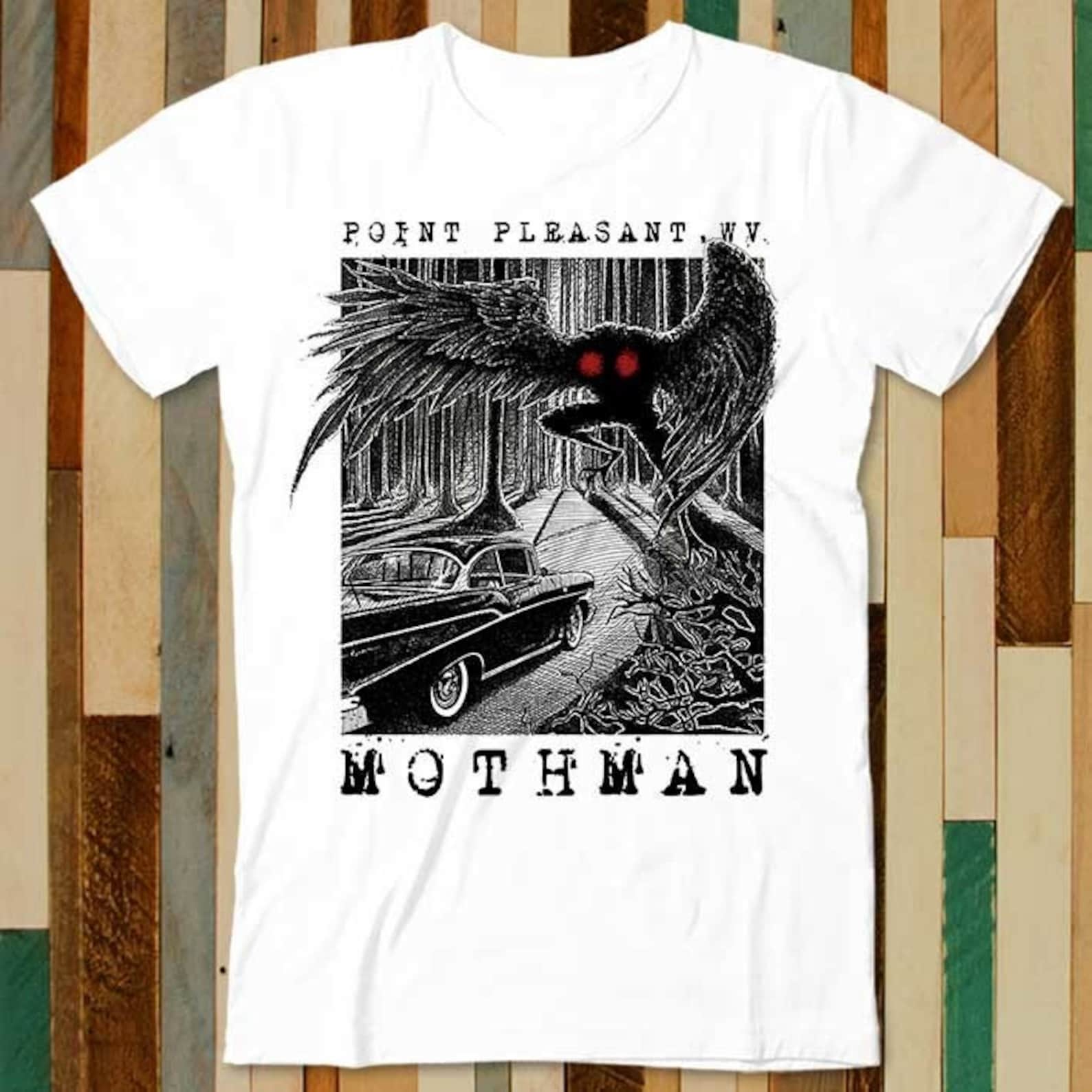 Mothman Encounter Point Pleasant T Shirt Adult Unisex Men Women Retro Design Tee Vintage Top A4822 4XL