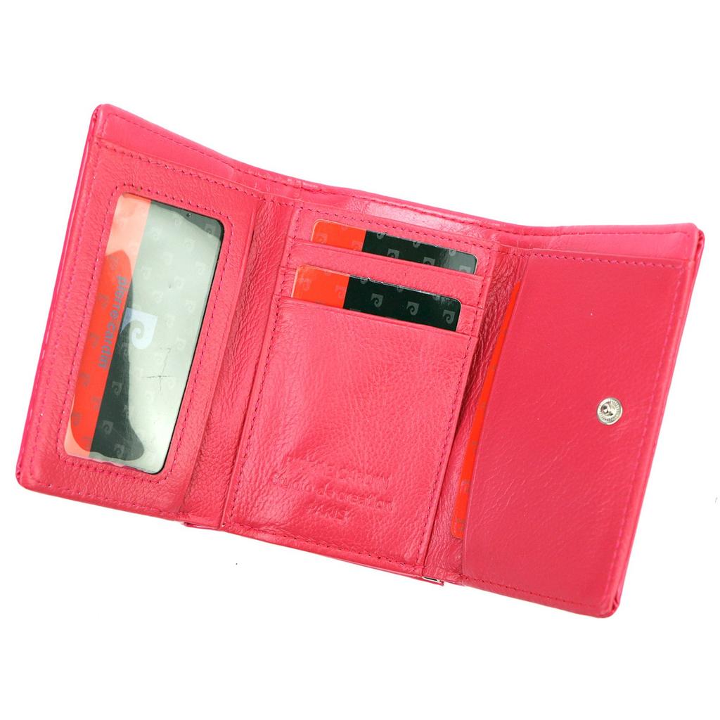 Echtes Leder + Damen-Portemonnaie aus Kunstleder Pierre Cardin 07 SHINY 117