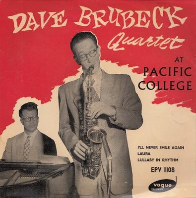 7inch Record DAVE BRUBECK QUARTET  At Pacific College EPV1108 Vogue Records  UK Jazz Used