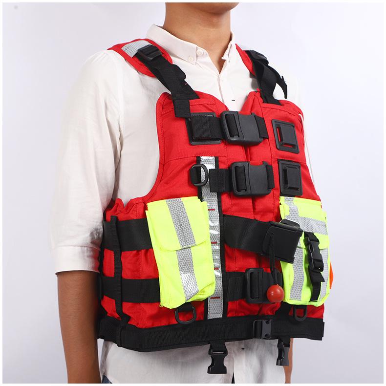 Heavy Duty Water Rescue Life Vest - Adult PFD for Whitewater, Blue Sky Rescue by NRS красный