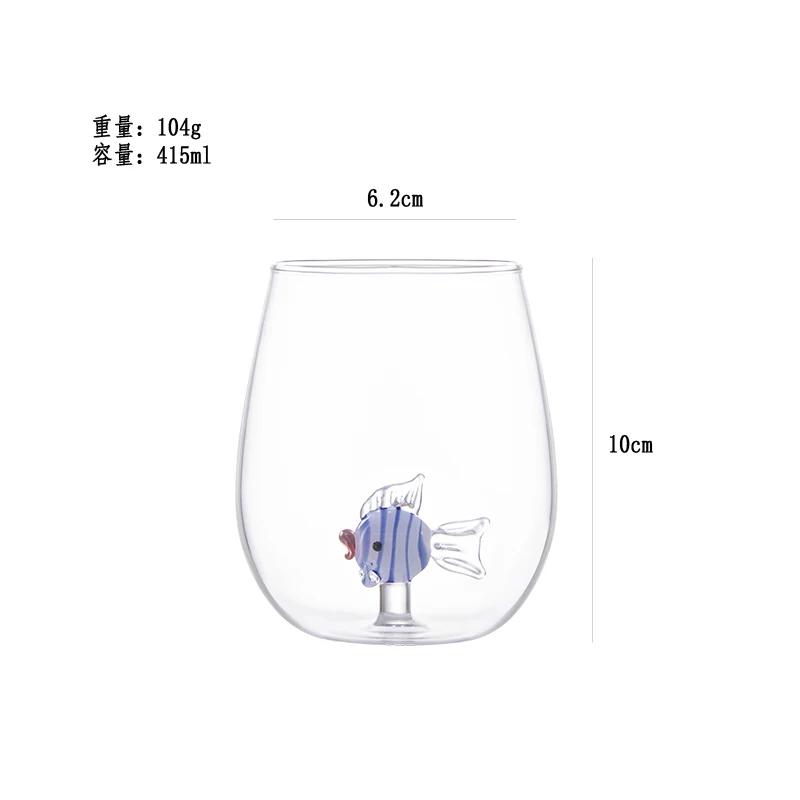 

Cute Transparent Borosilicate Glass Cup Cartoon 3D Animal Design Household Milk Juice Water Cup for Kids And Adults 401-500ml