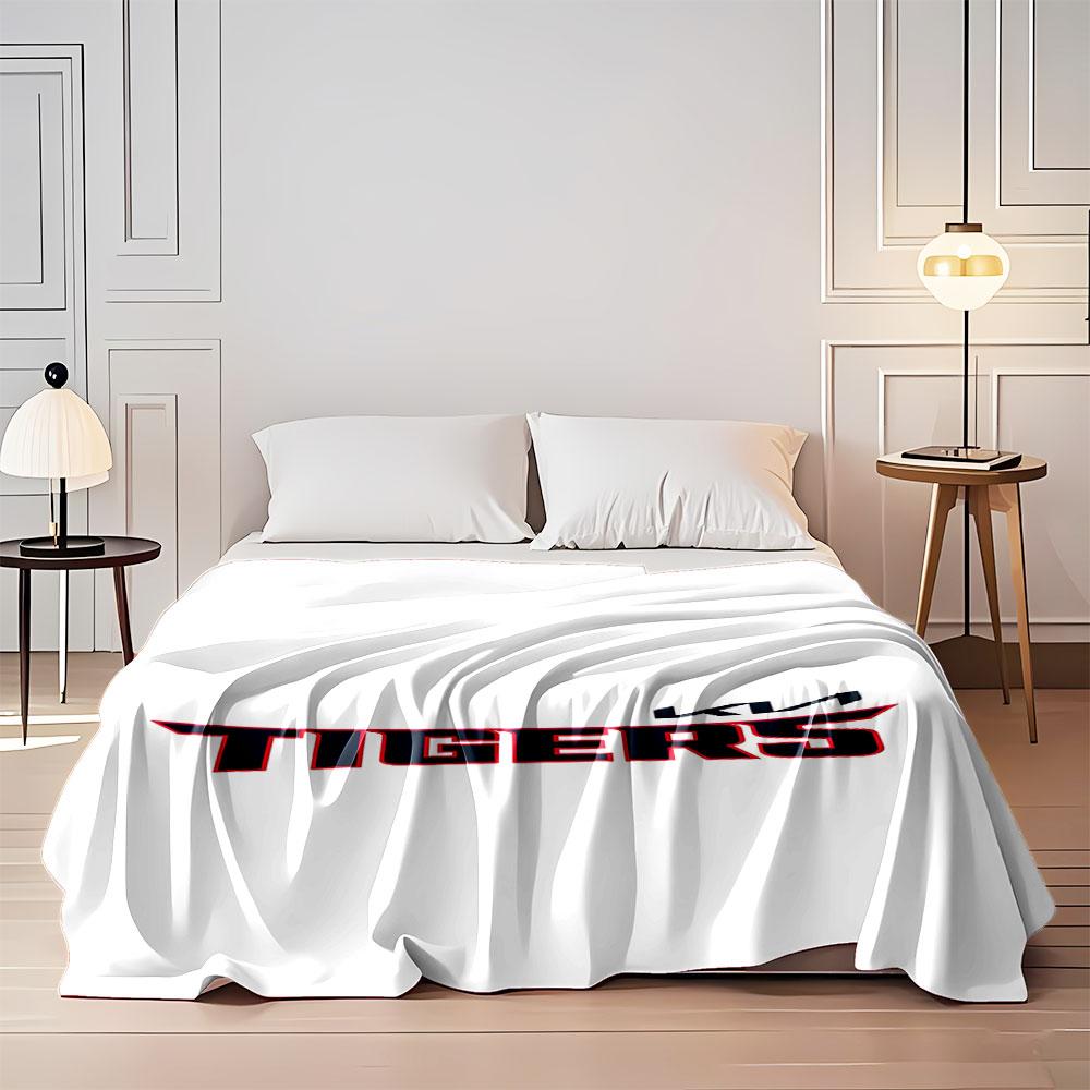 Tigers Team Logo Design Blanket print blanket soft and cozy perfect for the living room bed sofa or a nap,gift