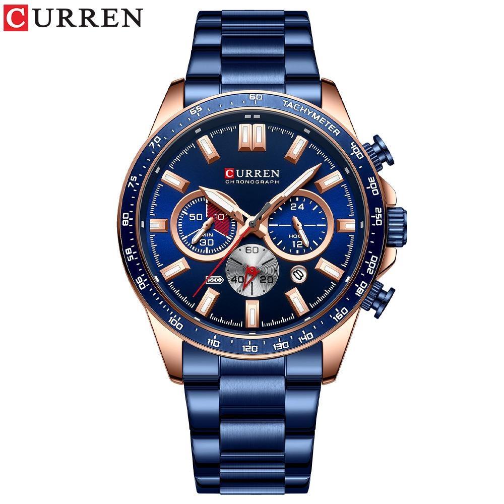 CURREN Luxury Business Multifunctional Men s Quartz Chronograph Watches Classic Fashion Sports Waterproof Luminous Wristwatch