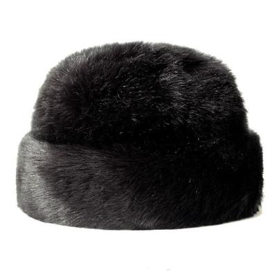 Herren Faux Nerz Fell Russische Kosakenmütze Uschanka Winter Warm Schwarze Mütze