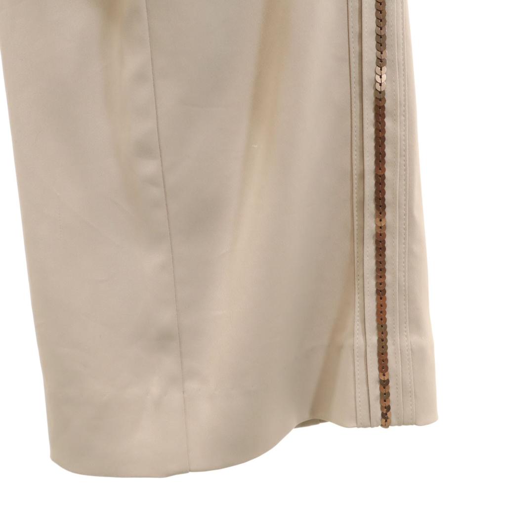 UNITED ARROWS Slits Made in Japan Sequin Sideline Pants 36 beige Lined Women Used
