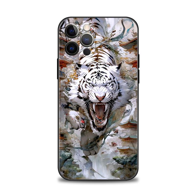 Ink Painting Pouzdro na telefon Tiger Lion pro iPhone Samsung Galaxy Redmi Xiaomi Oppo OnePlus Note SA 7 8 9 10 11 12 13 14 20 21 22 23 53 54 Pro Max Ultra