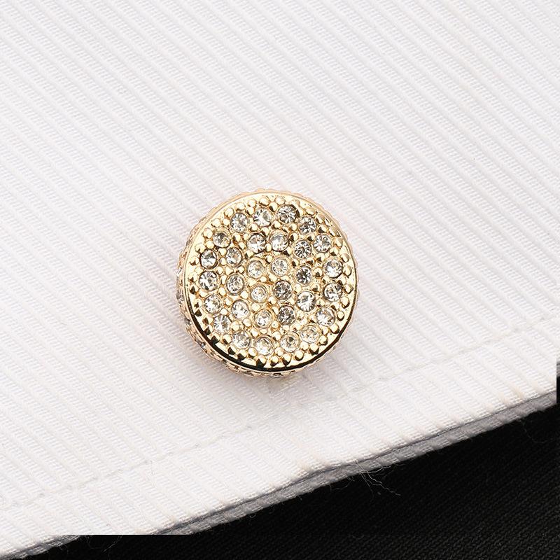 French Shirt Business Cufflinks Crystal Cuff Nails Men'S High-End Shirt Buckles Cuff Buckles Men'S And Women'S Gift Boxes