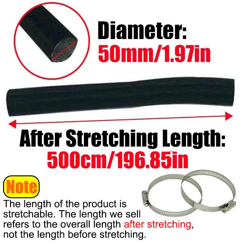 25mm 42mm 60mm 50mm 75mm 80mm Air Diesel Parking Heater Duct Pipe Tube Hose 3M 5M Length With 2 Clamps For Webasto Eberspacher