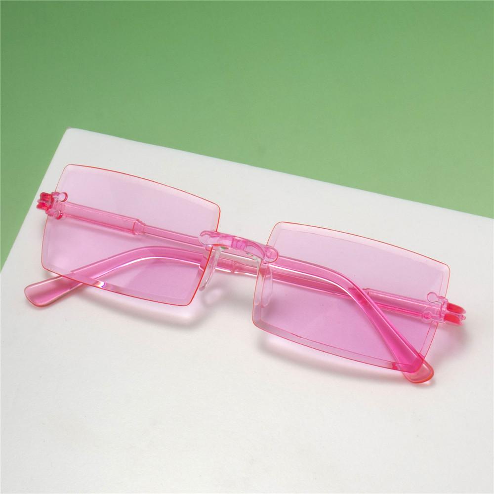 20PCS Retro Sunglasses Women Brand Designer Fashion Rimless Gradient Sun Glasses Shades Cutting Lens Ladies Frameless Eyeglasses