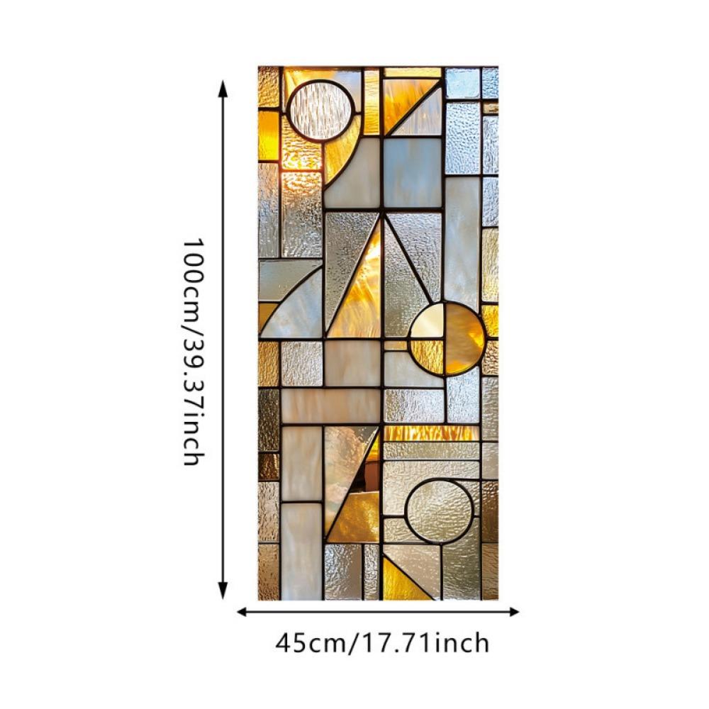 Static Cling Privacy Window Film Colorful Brick Decorative Window Stickers Home Decoration