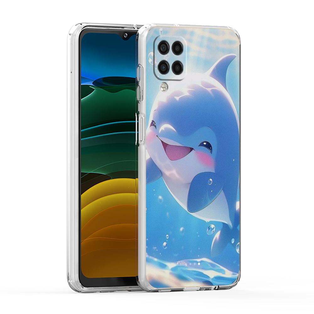 Ozean Tier Delfin TPU Hülle für Samsung Galaxy A25 A23 A22 A52S A52 A55 A72 A51 A71 A41 A31 A13 A11 5G Transparente Handyhülle