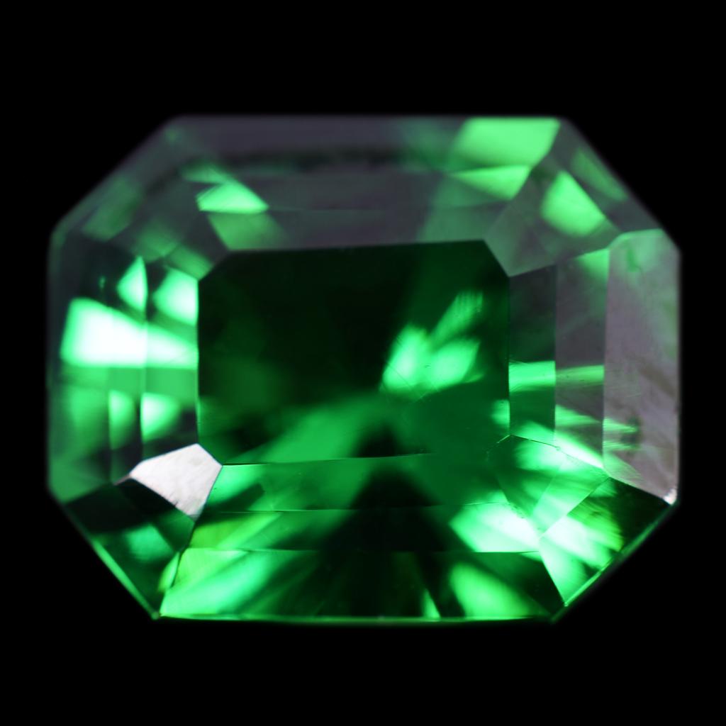 10 Ct AAA+ Natural Tsavorite Garnet Green CERTIFIED Emerald Cut Loose Gemstone