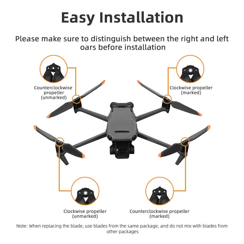 2 Pairs 9453T Propeller Light Weight Screw Wing Drone Propeller Drone Blade Props for DJI Mavic 3/Mavic 3 Classic/Mavic 3 Pro