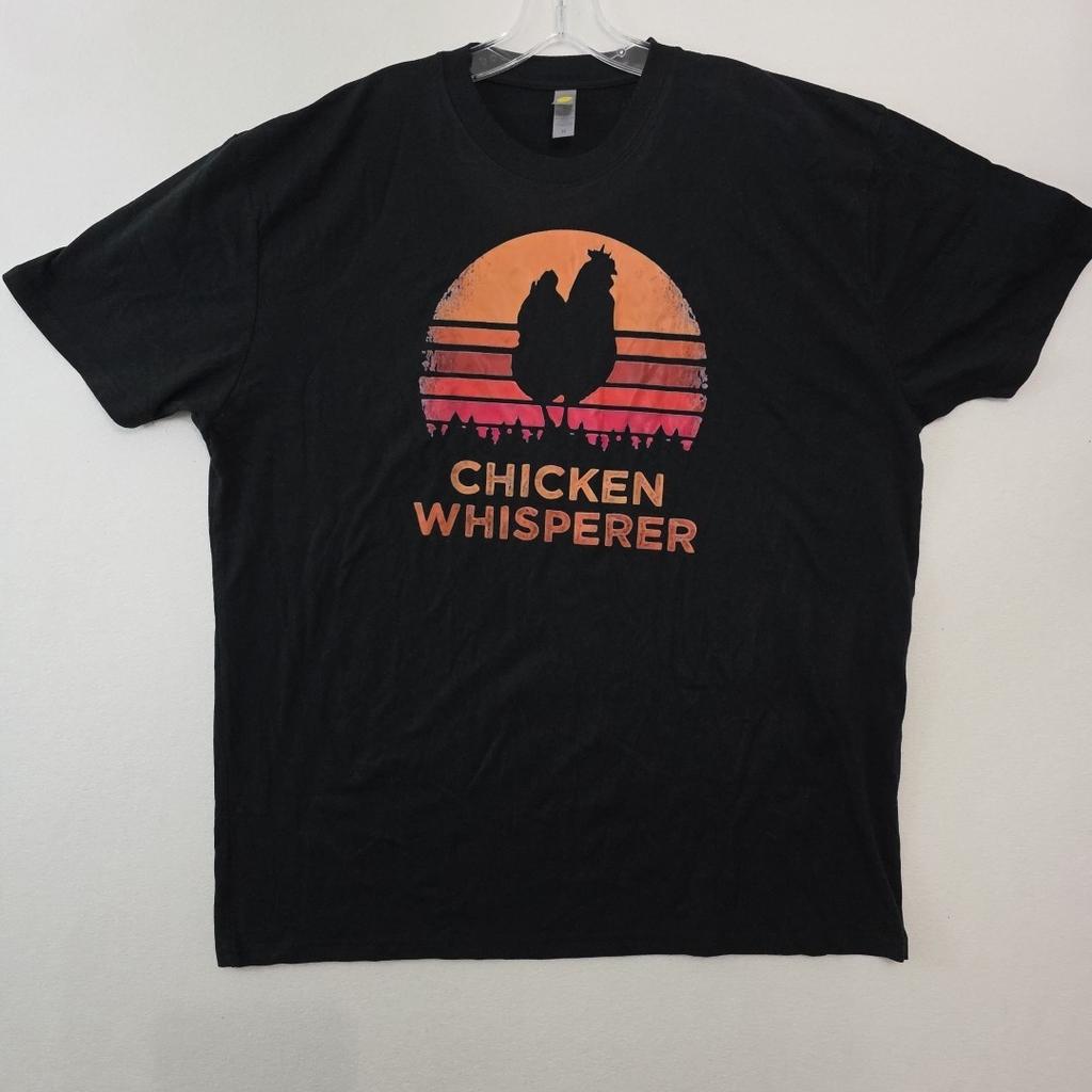 The Chicken Whisperer Farmer Chicken Unisex T-Shirt Black Size 2XL