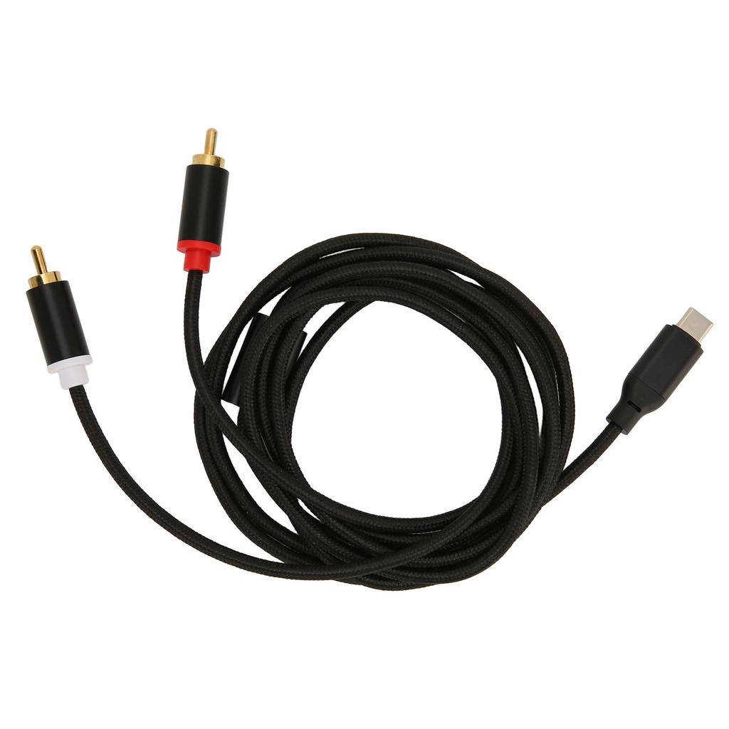 Type C To 2RCA Male Cable HiFi Stereo Gold Plated Sound Adapter Cord for Phone Tablet Car Radio