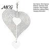 Wind Spinner Outdoor Stainless Steel Reflective Spinners Garden Decor, Sparkly Chime, Decorative Metal Art Yard Patio Farm Heart Gifts for Mom, Women