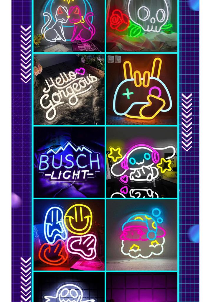 Creative Cross LED Neon Light for E-sports & Bedroom Decoration - Wall Hanging Sign for Bar & Room Atmosphere