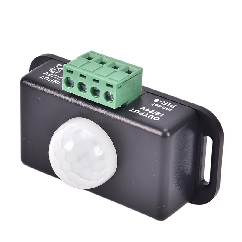 Automatický DC 12V 24V 6A Infračervený PIR pohybový senzorový spínač pro LED světlo/lampu