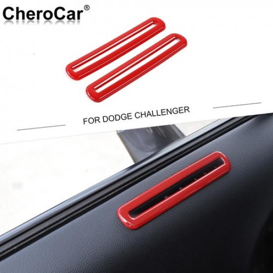 2x Tür-Luftauslass-Lüftungsgitter-Zierabdeckung für Dodge Challenger 15-22 Zubehör Rot