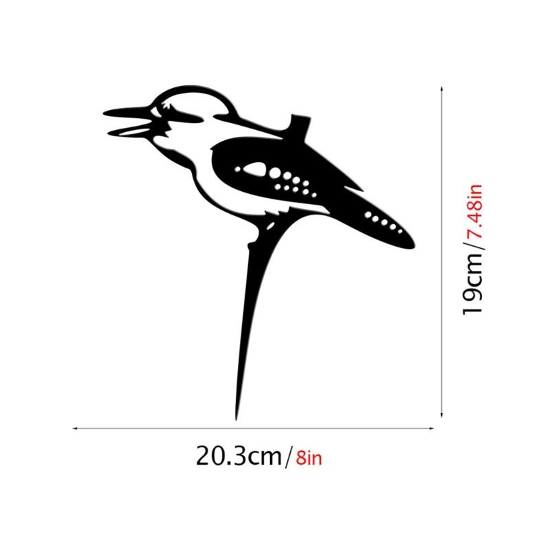 Metal Bird Stake Outdoor Garden Bird Statue Decorative Metal Animal Silhouettes for Tree Garden Decorative Bird Ornament