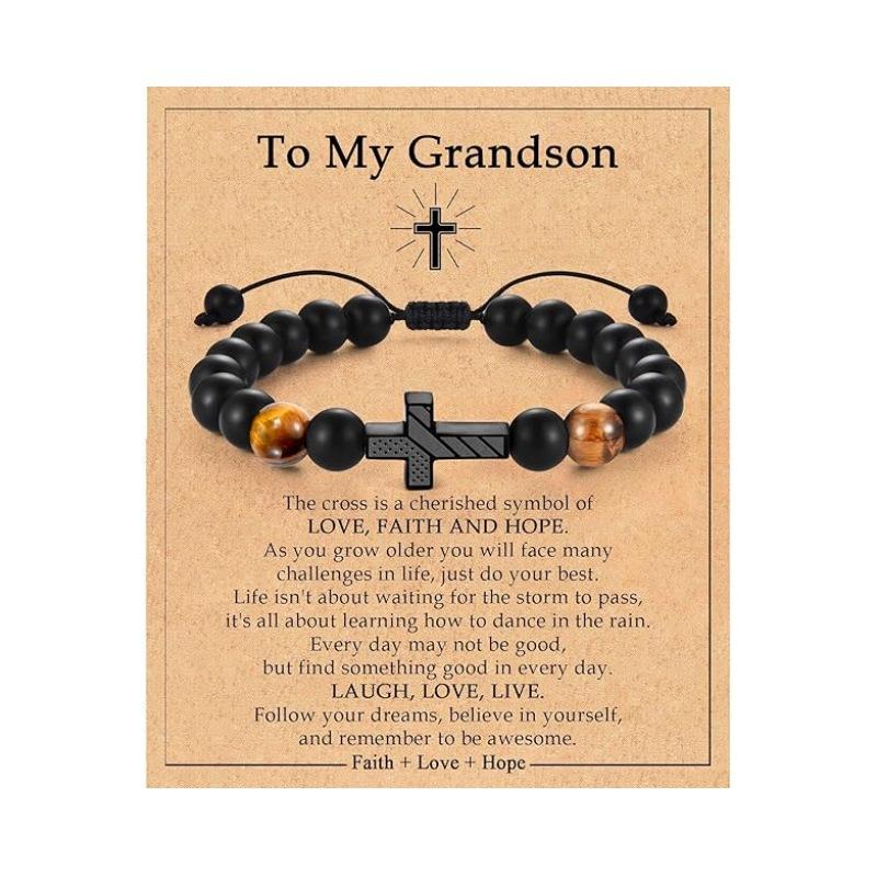 JYL TS Bracelet  Men's American Flag Cross Eye Boosts Patriotism & Luck