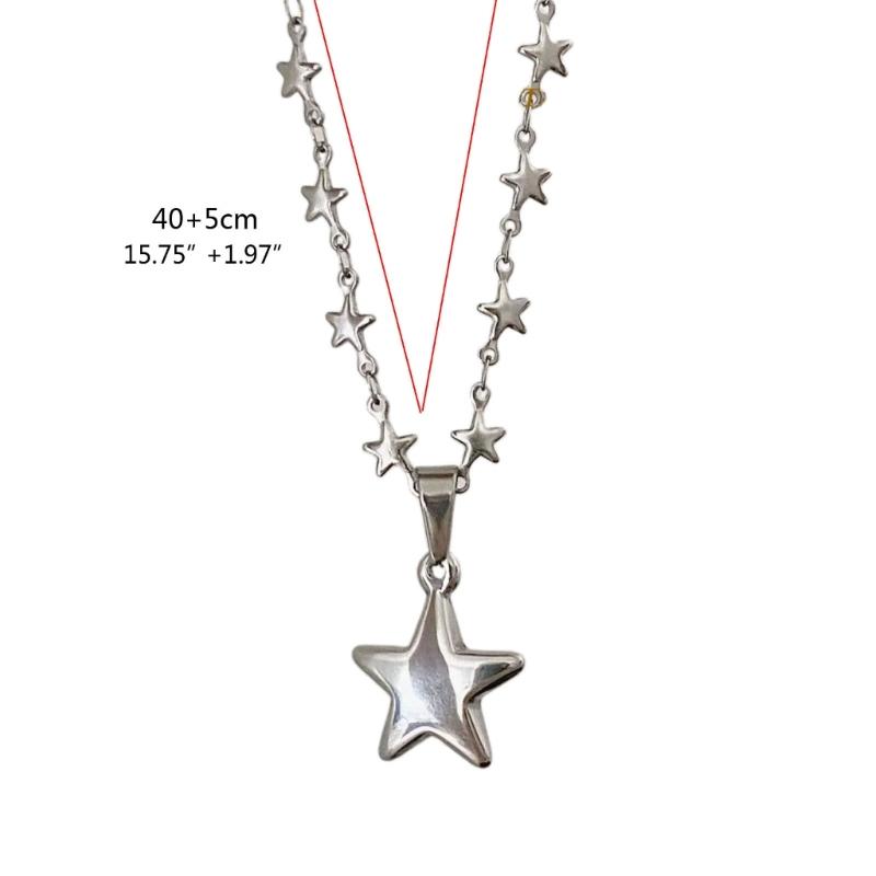 High Sense Five-pointed Star Necklace Female Temperament Collarbone Chain Korean Student Clavicle Chain Simple Jewelry