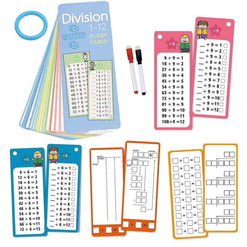 Math Games Cards For Kids Math Multiplication Division Flash Cards Multiplication Flashcards Division Learning Toys For Toddlers 1ml Toy Playsets
