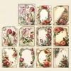 30pcs Vintage Scrapbook Paper Retro Aesthetic Decorative Materials, Flowers Birds,For Planner Junk Journal, DIY Crafts