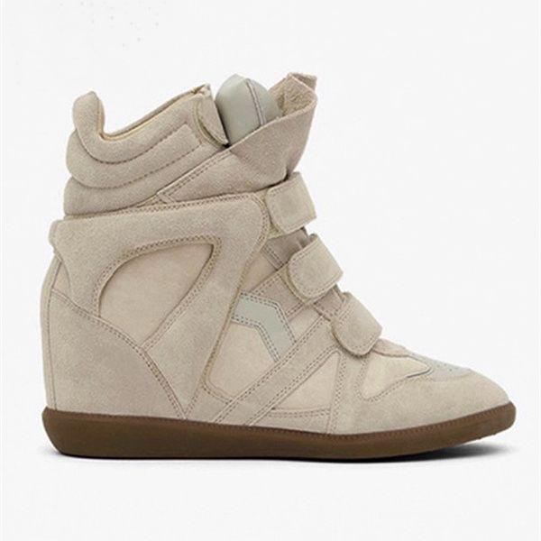 

Жіночі високі кросівки Новий стиль Внутрішнє збільшення висоти Дихаючі Повсякденні Спортивні кросівки Модні Універсальні Зручні 39 бежевий