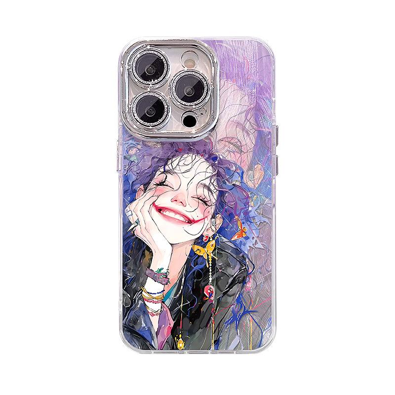 

Браслет Graffiti Colorful Girl, Подходит для Apple 16, Тюлевый чехол для телефона 15, Милый мультяшный 13, Ощущение высокого класса 12, Нишевый Redmi K40/K40 Pro