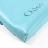 Excellent Chloe Shoulder Bag Sense Micro Tote Bag Logo Embroidery Leather Blue Used