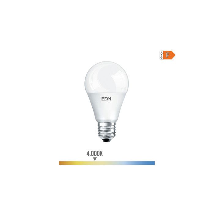 Ampoule LED E27 – 12W 1154lm – Lumière Du Jour 4000K – 6x11cm – EDM - 98345