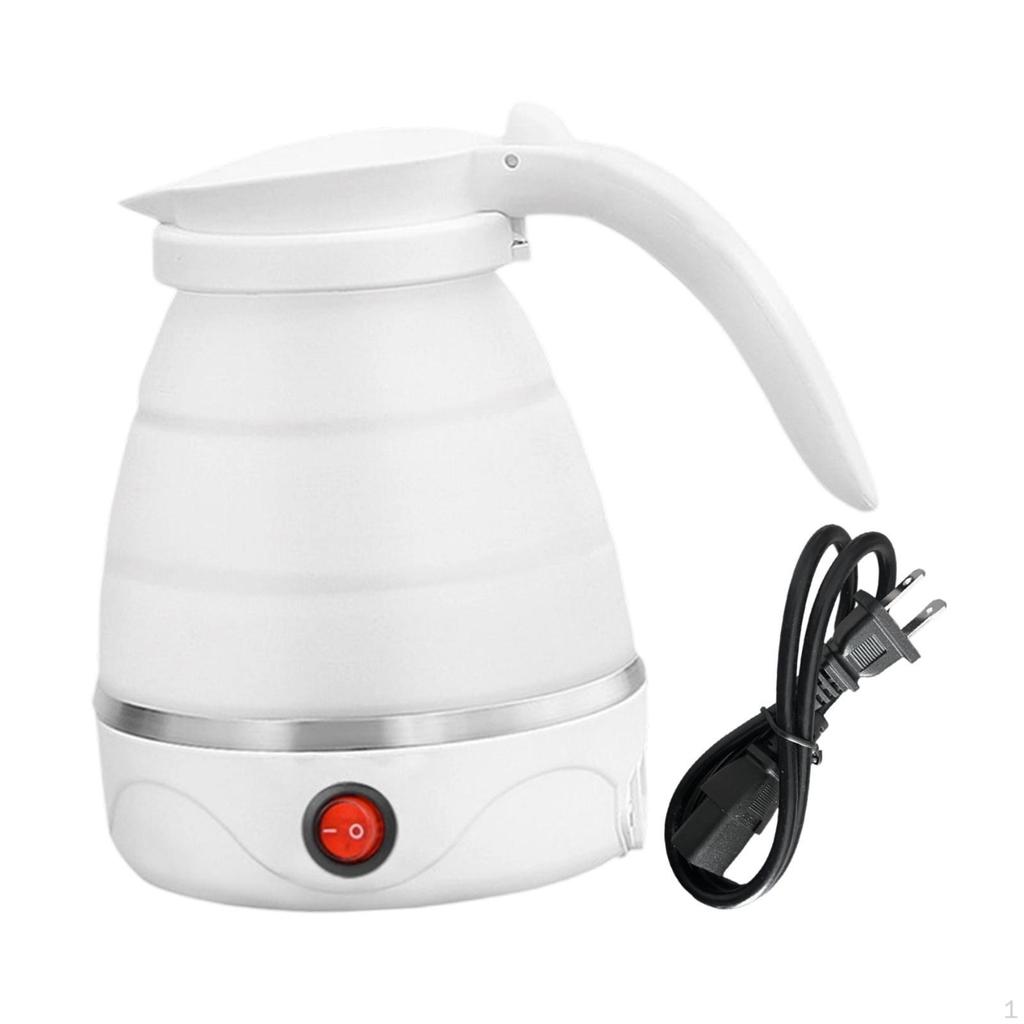 Folding Electric Kettle Foldable 1.2L Lightweight Compact Silicone with Separable Power Cord Small