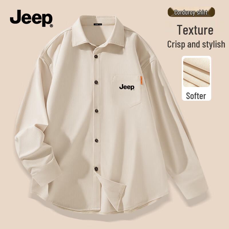 JEEP Men s Corduroy Long-Sleeve Shirt XL