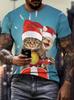 Funny Cat Graphic T-shirts For Men Women 3D Print Short Sleeve Tee Oversized Streetwear T Shirt Casual Summer Men's Clothing