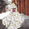 2026 Schlanke Passform Europäisch-Amerikanisches Floral Chiffon Langes Kleid