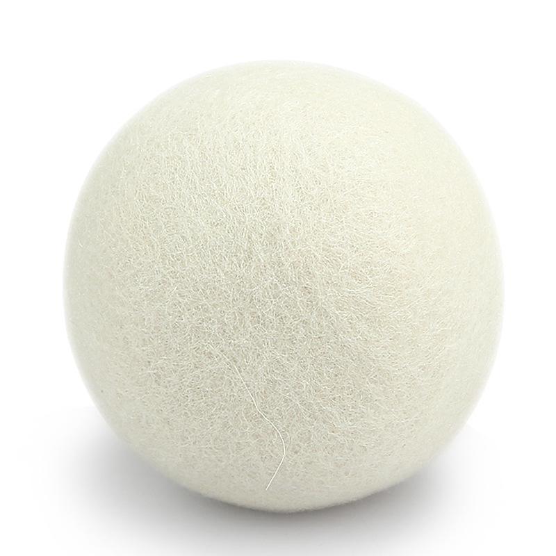 Wool Dryer Balls - Anti-Static, Moisture-Proof, Anti-Tangle Wool Felt Balls for Efficient Spin-Dry 6 cm белый
