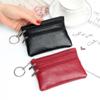 Women's Lychee Pattern Coin Purse & Cosmetic Storage Bag with Zipper and Card Holder