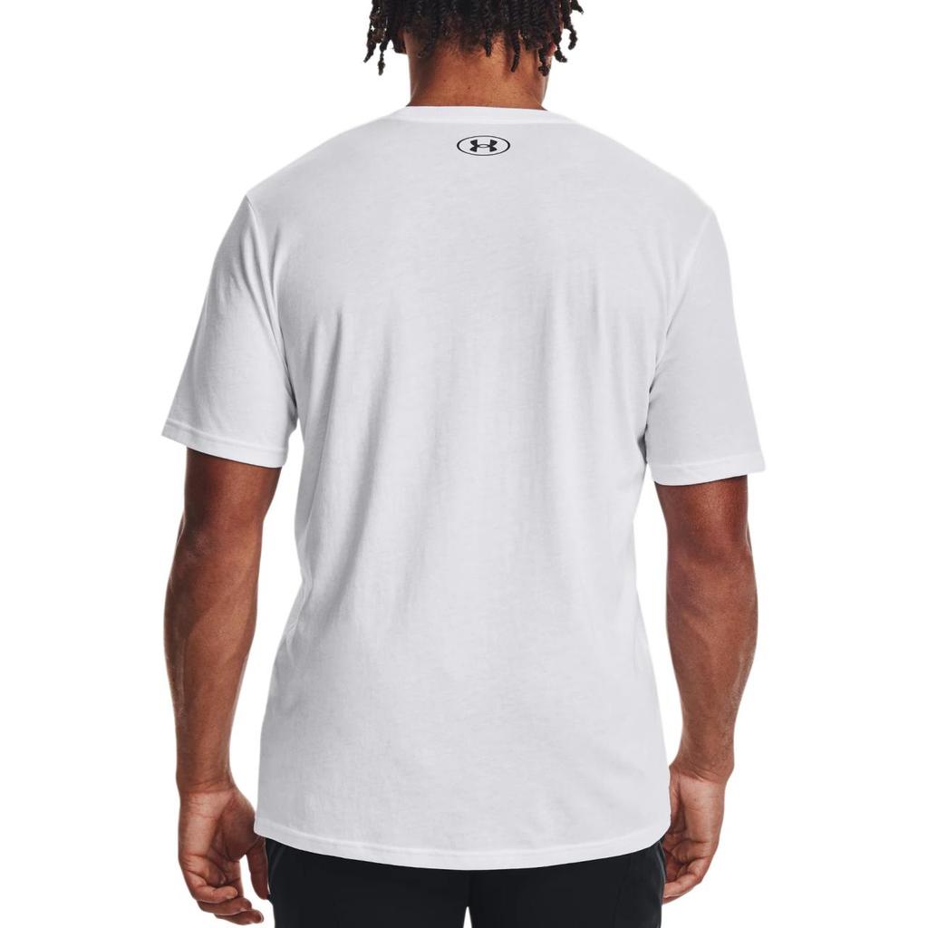Under Armour Camo Logo Printed Vintage American Training Short Sleeve T-Shirt Men Tops White 1374027-100