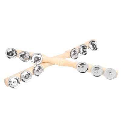 2 Piezas Juguete Musical de Percusión Infantil Campana de Mano de Madera Sonajero Agitador Instrumentos de Percusión Orff