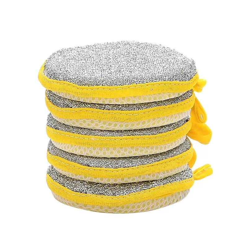 Double Side Sponge To Wash Dishes Useful Things for Kitchen Clean Tools Reusable Washable Sponges