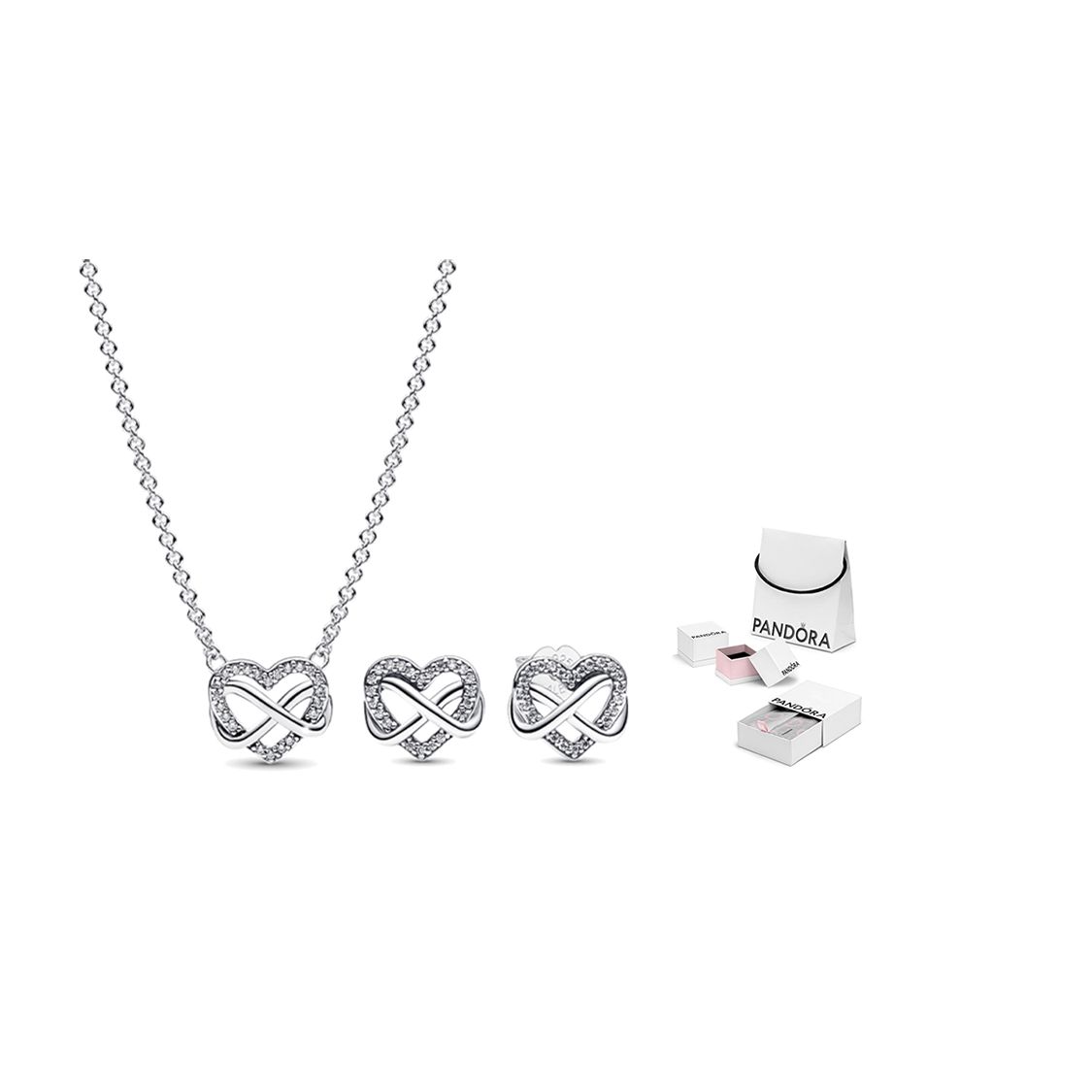 Pandora Shining Forever Together 925 Silver Necklace Women necklace ZT2675 Silver
