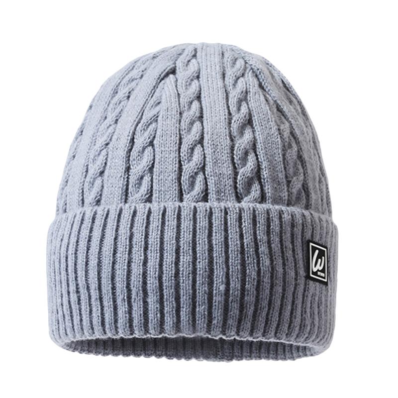 Winter Wool Hat Autumn Winter Warm Knitted Hat Male Velvet Thick Cotton Hat Ear Protection Cap Sleeve Cap Skullies Beanies Ski Slouchy Cap