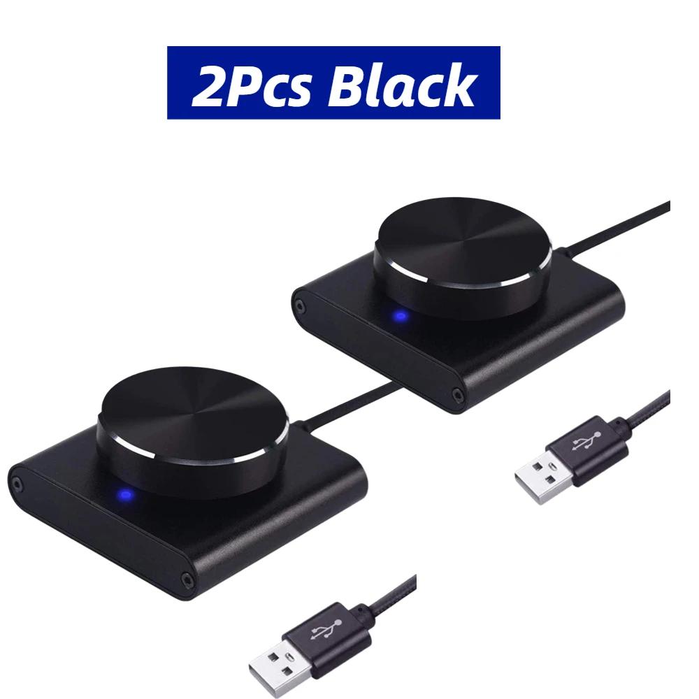 Contrôleur de Son PC USB Alliage d'Aluminium Contrôleur de Volume Haut-Parleur Contrôle de Volume Externe Résistance aux Rayures Bouton de Réglage